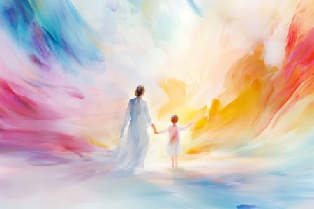 Graphic depicting joyful childhood memories and innocence