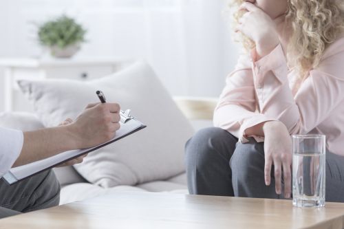 Woman and counsellor